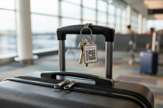 Oi! Smart Contact Sticker 2cm on luggage key ring